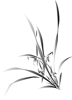 EPS 식물 한국문화 한국전통 전통 꽃 백그라운드 일러스트 수묵화 사람없음 난초 동양화 한국화 난초꽃 국내일러스트 동양문화 한국 미술 파일형식 벡터