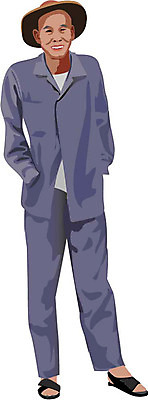 EPS 옷 여자 노년 남자 외국문화 일러스트 한명 사람 인종 20대 성인 세계 작업 실버 전통의상 베트남 베트남문화 인력거 성인만 국내일러스트 1 동양문화 전통 문화 청년 동남아시아 파일형식 벡터