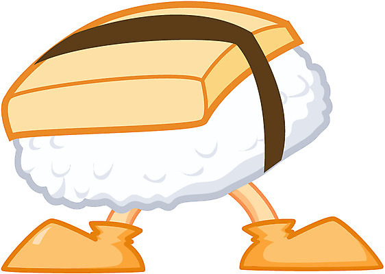 EPS 클립아트 캐릭터 음식 외국문화 일본문화 일러스트 밥 사람없음 계란 초밥 계란초밥 일본음식 일러캐릭터 동양문화 문화 알 파일형식 벡터