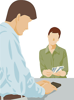 EPS 클립아트 남자 산업 지폐 일러스트 사람 두명 금융 경제 저축 비즈니스맨 무역 은행 은행업무 출금 남자만 금융의날 국내일러스트 돈 비즈니스 직장인 은행_금융 파일형식 벡터 법정기념일