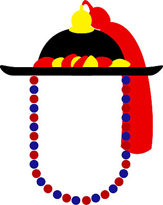 EPS 클립아트 모자 잡화 옷 종교 일러스트 사람없음 전통의상 무속 관모 사또 어사 국내일러스트 전통 파일형식 벡터