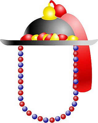 EPS 클립아트 모자 잡화 옷 종교 일러스트 사람없음 전통의상 무속 관모 사또 어사 국내일러스트 전통 파일형식 벡터