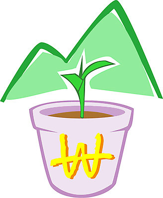 EPS 식물 화분 일러스트 그래프 산 사람없음 새싹 성장그래프 주가표 주식표 국내일러스트 주식 파일형식 벡터