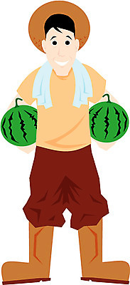 EPS 전신 클립아트 식물 모자 남자 농업 과일 일러스트 수박 한명 사람 동양인 20대 성인 농사 농부 상인 수박장수 장수 남자만 남자한명만 성인남자만 청년만 청년남자만 청년남자한명만 성인한명만 성인남자한명만 성인만 국내일러스트 직업 1 잡화 산업 인종 청년 파일형식 벡터 장수_직업