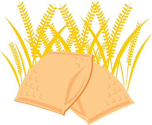 EPS 클립아트 식물 일러스트 곡류 사람없음 농작물 벼 쌀 쌀가마 국내일러스트 농업 파일형식 벡터