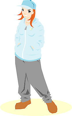 EPS 전신 클립아트 모자 여자 패션 일러스트 청소년 힙합 한명 사람 동양인 20대 성인 힙합걸 여자만 여자한명만 국내일러스트 1 잡화 음악 인종 청년 파일형식 벡터