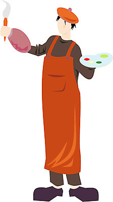 EPS 전신 클립아트 직업 모자 남자 예술 일러스트 작업복 미술 한명 사람 20대 성인 앞치마 물감 붓 팔레트 예술가 화가 미술가 남자만 남자한명만 성인남자만 청년만 청년남자만 청년남자한명만 성인한명만 성인남자한명만 성인만 국내일러스트 1 잡화 옷 문화예술 청년 미술도구 파일형식 벡터