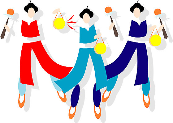 EPS 클립아트 한국문화 한국전통 남자 문화 예술 일러스트 놀이 타악기 국악기 사람 세명 전통놀이 공연 사물놀이 전통공연 징 상모 농악대 민속악기 남자만 국내일러스트 동양문화 전통 악기 한국 국악 이벤트 파일형식 벡터