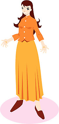 EPS 전신 클립아트 여자 일러스트 한명 사람 20대 성인 롱스커트 여자만 여자한명만 성인여자만 청년만 청년여자만 성인한명만 청년여자한명만 성인여자한명만 성인만 국내일러스트 1 청년 치마 파일형식 벡터