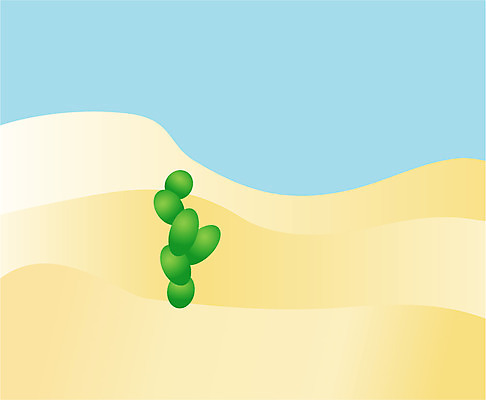 EPS 주간 클립아트 모래 백그라운드 일러스트 자연 하늘 선인장 풍경 사람없음 야외 사막 오아시스 국내일러스트 자연요소 식물 생태계 파일형식 벡터