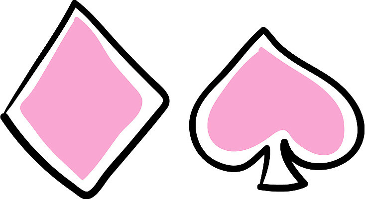 EPS 클립아트 문자 기호 일러스트 사람없음 트럼프 다이아몬드 스페이드 국내일러스트 놀이용품 보석 파일형식 벡터
