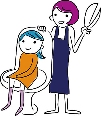 EPS 클립아트 직업 여자 일러스트 가위 사람 두명 뷰티 머리카락 머리 미용실 미용사 자르기 머리손질 미장 여자만 국내일러스트 모션 문구용품 신체부위 뷰티샵 파일형식 벡터