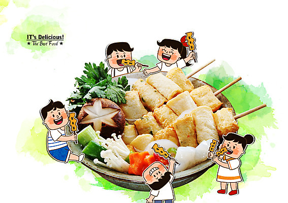 PSD 편집이미지 여자 남자 어린이 음식 포토일러 함께함 사람 여러명 어묵 시원함 어묵꼬치 어묵탕 어린이만 이미지편집 다수 컨셉 꼬치 탕 파일형식