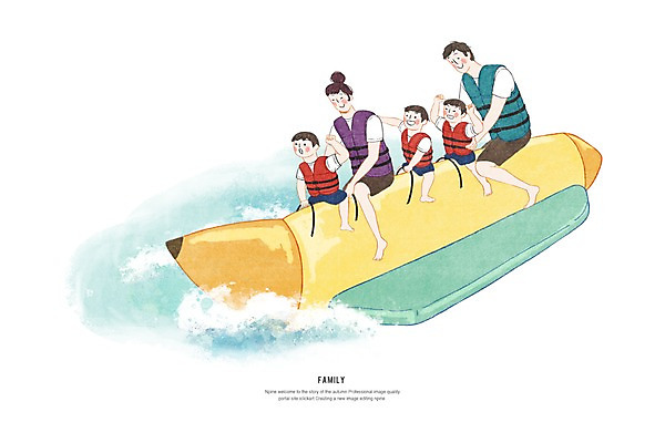 주간 PSD 여자 남자 어린이 여행 일러스트 가족 레저 휴가 함께함 여름방학 사람 여러명 성인 야외 기쁨 캠핑 체험학습 체험 즐거움 구명조끼 바나나보트 삼둥이 국내일러스트 자연요소 감정 다수 컨셉 관계 방학 보트 구조용품 파일형식 여름_계절