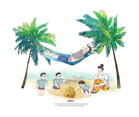 주간 PSD 여자 남자 어린이 여행 일러스트 가족 휴가 함께함 여름방학 사람 여러명 성인 해변 야외 모래사장 야자수 기쁨 캠핑 체험학습 체험 즐거움 모래성 해먹 삼둥이 국내일러스트 자연요소 나무 감정 모래 바다 다수 컨셉 관계 레저 방학 침대 파일형식 여름_계절
