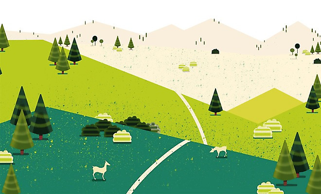 PSD 나무 길 백그라운드 일러스트 자연 사슴 산 사람없음 풀 언덕 암사슴 국내일러스트 식물 포유류 암컷 생태계 파일형식