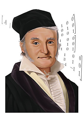 PSD 서양인 외국인 남자 일러스트 한명 사람 상반신 성인 과거 위인 물리학자 수학자 가우스 남자만 남자한명만 성인남자만 성인만 국내일러스트 직업 1 컨셉 인종 파일형식