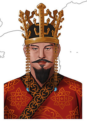 PSD 남자 일러스트 한명 사람 동양인 상반신 성인 한국인 왕 과거 위인 문무왕 남자만 남자한명만 성인남자만 성인만 국내일러스트 1 컨셉 인종 파일형식