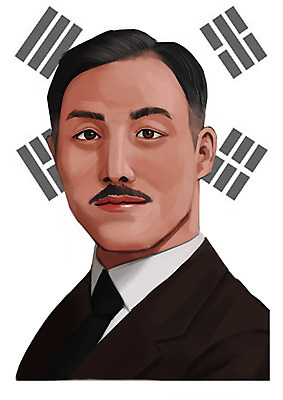 PSD 남자 일러스트 한명 사람 동양인 상반신 성인 한국인 국기 태극기 삼일절 과거 위인 독립운동가 안창호 남자만 남자한명만 성인남자만 성인만 국내일러스트 1 컨셉 인종 공휴일 국경일 파일형식