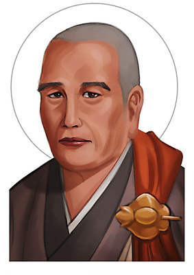 PSD 남자 일러스트 한명 사람 동양인 상반신 성인 한국인 승려 과거 위인 원효대사 남자만 남자한명만 성인남자만 성인만 국내일러스트 1 컨셉 인종 성직자 파일형식