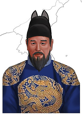 PSD 남자 일러스트 한명 사람 동양인 상반신 성인 한국인 왕 과거 위인 남자만 남자한명만 성인남자만 성인만 국내일러스트 1 컨셉 인종 파일형식