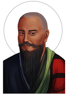 PSD 남자 일러스트 한명 사람 동양인 상반신 성인 한국인 승려 과거 위인 유정 남자만 남자한명만 성인남자만 성인만 국내일러스트 1 컨셉 인종 성직자 파일형식