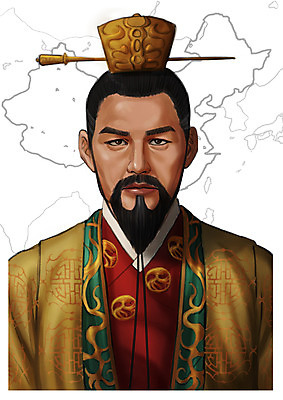 PSD 남자 일러스트 한명 사람 동양인 상반신 성인 중국인 왕 과거 위인 조조 남자만 남자한명만 성인남자만 성인만 삼국지 국내일러스트 외국인 1 컨셉 인종 중국 역사 정치가 파일형식