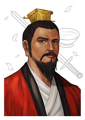 PSD 남자 술잔 일러스트 한명 사람 동양인 상반신 성인 중국인 칼 과거 위인 유비 남자만 남자한명만 성인남자만 성인만 삼국지 국내일러스트 외국인 1 컨셉 잔 인종 중국 역사 왕 정치가 파일형식