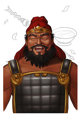 PSD 남자 창 술잔 일러스트 한명 사람 동양인 상반신 성인 중국인 장비 과거 위인 장군 남자만 남자한명만 성인남자만 성인만 국내일러스트 외국인 직업 1 무기 컨셉 잔 인종 파일형식