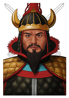 PSD 남자 일러스트 한명 사람 동양인 상반신 성인 한국인 칼 과거 위인 장군 갑옷 김유신 남자만 남자한명만 성인남자만 성인만 국내일러스트 투구모자 직업 1 컨셉 인종 보호장비 파일형식