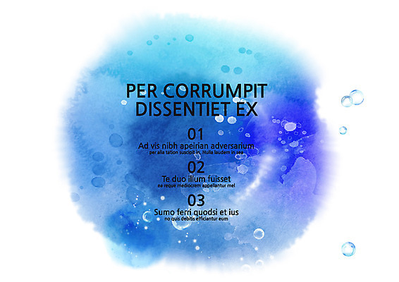 템플릿 내지 컬러 수채화 사람없음 파란색 물감 물방울 프레젠테이션 문서템플릿 서식 레이아웃 문서 번짐 제안서 목차 이미지템플릿 AI파일 미술도구 파일형식 벡터 효과