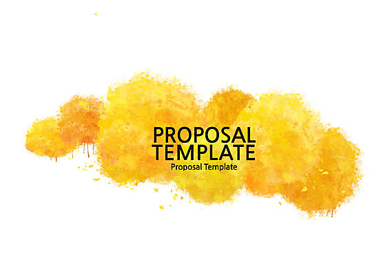 템플릿 표지 수채화 사람없음 노란색 물감 프레젠테이션 문서템플릿 서식 레이아웃 문서 번짐 제안서 이미지템플릿 AI파일 컬러 미술도구 파일형식 벡터 효과
