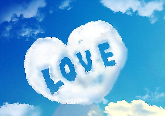 PSD 구름 편집 편집이미지 백그라운드 자연 하늘 사랑 사람없음 하트 뭉게구름 이미지편집 자연요소 모양 감정 생태계 파일형식 구름_자연