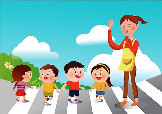 주간 식물 구름 여자 남자 꽃 어린이라이프 어린이 일러스트 사람 성인 야외 교사 횡단보도 호루라기 호기심 교통안전 스쿨존 천진난만 국내일러스트 AI파일 자연요소 직업 라이프스타일 감정 컨셉 안전 보행로 파일형식 벡터