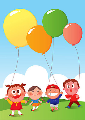 주간 구름 여자 남자 어린이라이프 어린이 일러스트 사람 초원 야외 호기심 풍선 천진난만 어린이만 국내일러스트 AI파일 자연요소 라이프스타일 감정 컨셉 파일형식 벡터