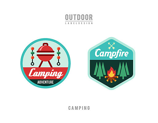 나무 식물 일러스트 레저 아웃도어 사람없음 라벨 캠핑 꼬치 그릴 모닥불 국내일러스트 AI파일 주방용품 불 프레임 파일형식 벡터