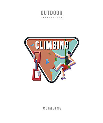 남자 일러스트 레저 아웃도어 한명 사람 성인 라벨 등산 캠핑 고리 암벽 암벽등반 성인남자한명만 국내일러스트 AI파일 1 프레임 트래킹 남자한명만 성인남자만 파일형식 벡터