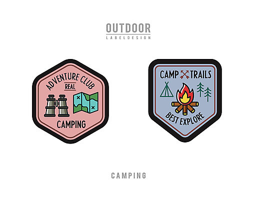 지도 일러스트 레저 아웃도어 텐트 사람없음 라벨 망원경 캠핑 모닥불 국내일러스트 AI파일 불 프레임 캠핑도구 파일형식 벡터