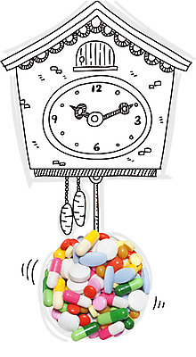 편집이미지 시계 포토일러 건강 병원 사람없음 치료 알약 약 괘종시계 이미지편집 AI파일 의학 파일형식 벡터