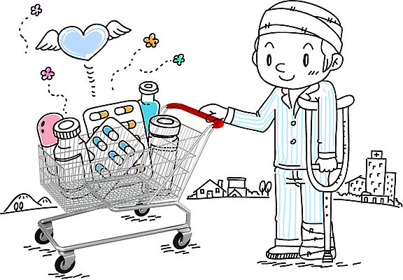 편집이미지 남자 꽃 날개 포토일러 건강 병원 한명 서기 사람 건물 치료 쇼핑 태블릿 알약 약 쇼핑카 환자 하트 약병 붕대 환자복 목발 남자만 남자한명만 이미지편집 AI파일 모양 식물 1 건축물 옷 의학 의료기기 모션 전자제품 스마트기기 카트 병_담는 파일형식 벡터