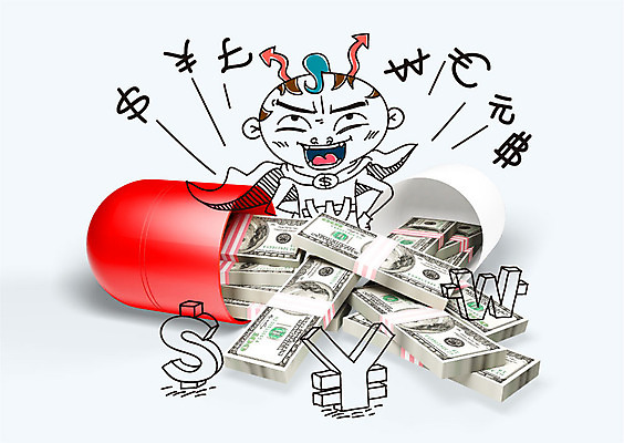 편집이미지 캐릭터 지폐 돈 포토일러 건강 병원 사람없음 치료 금융 알약 약 달러 유로 화폐기호 엔 질병 망토 파운드 박테리아 균 이미지편집 AI파일 기호 의학 경제 재산 화폐 파일형식 벡터