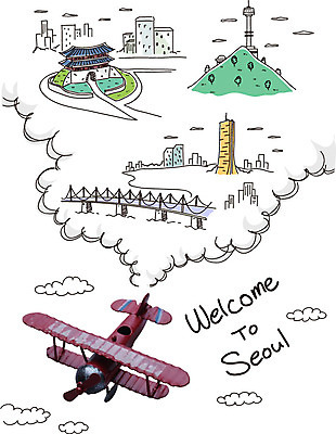 구름 편집이미지 건축물 아시아 여행 포토일러 산 비행기 서울 한국 빌딩 사람없음 관광지 도시 숭례문 남산 63빌딩 남산타워 국내여행 가교 이미지편집 AI파일 자연요소 건축 나라 항공교통 대중교통 건물 랜드마크 파일형식 벡터