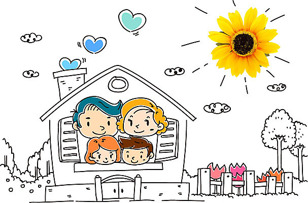 나무 식물 편집이미지 여자 남자 꽃 얼굴 어린이 가족 포토일러 해바라기 주택 굴뚝 사람 소녀 소년 여러명 성인 울타리 하트 이미지편집 AI파일 모양 다수 관계 건물 신체부위 담장 파일형식 벡터