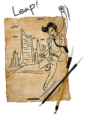 편집이미지 캐릭터 남자 종이 비즈니스 포토일러 한명 사람 빌딩 성인 점프 기쁨 붓 비즈니스맨 서예붓 남자만 남자한명만 성인남자만 성인만 이미지편집 AI파일 1 감정 모션 서예 건물 직장인 파일형식 벡터