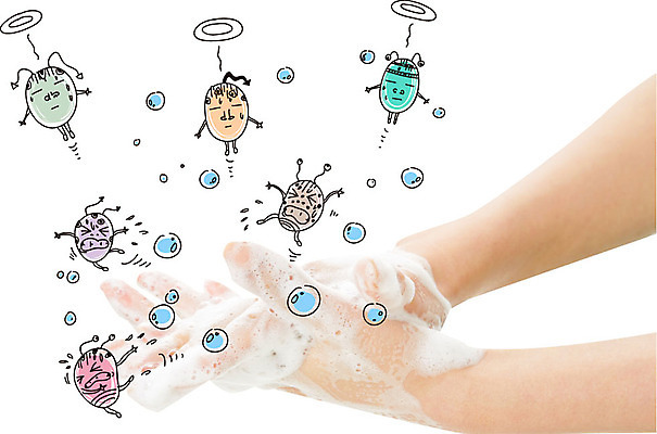 편집이미지 캐릭터 손 포토일러 사람 신체부위 치료 청결 거품 비누 손씻기 박테리아 균 이미지편집 AI파일 의학 위생용품 위생 씻기 파일형식 벡터