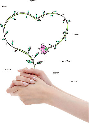 식물 편집이미지 손 꽃 포토일러 사람 신체부위 하트 손모으기 이미지편집 AI파일 모양 손짓 파일형식 벡터