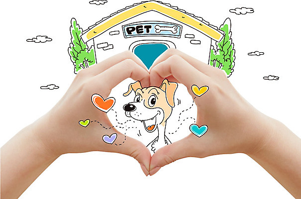 나무 식물 동물 구름 편집이미지 캐릭터 손 반려견 포토일러 한명 사람 손짓 신체부위 반려동물 하트 강아지 동물보호 개집 반려 이미지편집 AI파일 자연요소 모양 1 모션 개 사회이슈 애견용품 파일형식 벡터