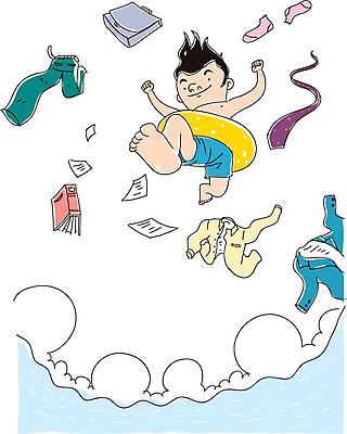 계절 남자 바다 여행 와이셔츠 서류가방 가방 일러스트 비즈니스 바지 물놀이 넥타이 휴가 양말 한명 사람 성인 책 여름 여름휴가 바캉스 재킷 비즈니스맨 다이빙 문서 튜브 남자만 남자한명만 성인남자만 성인만 국내일러스트 AI파일 1 잡화 셔츠 놀이 하의 수영 외투 직장인 수중스포츠 파일형식 벡터 여름_계절