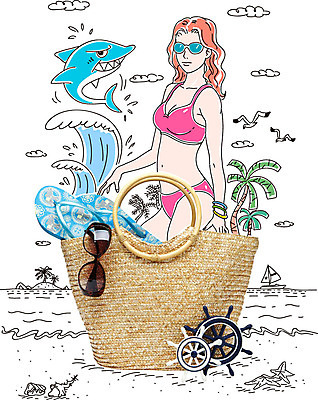 나무 식물 동물 구름 편집이미지 계절 여자 바다 여행 신발 가방 갈매기 조류 포토일러 휴가 한명 사람 상반신 성인 옆모습 여름 여름휴가 바캉스 비키니 선글라스 야자수 쪼리 키_배핸들 상어 여자만 여자한명만 성인여자만 성인만 이미지편집 AI파일 자연요소 1 잡화 수영복 안경 뷰포인트 어류 샌들 핸들 파일형식 벡터 여름_계절