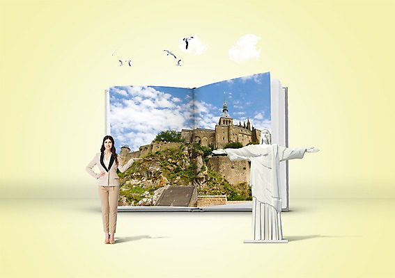 PSD 외국인 편집이미지 여자 여행 갈매기 한명 성인 책 관광지 펼침 브라질 리우데자네이루 이미지편집 1 모션 조류 사람 인종 남아메리카 파일형식